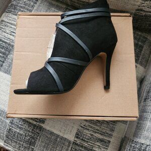 New open toe heeled ankle boots